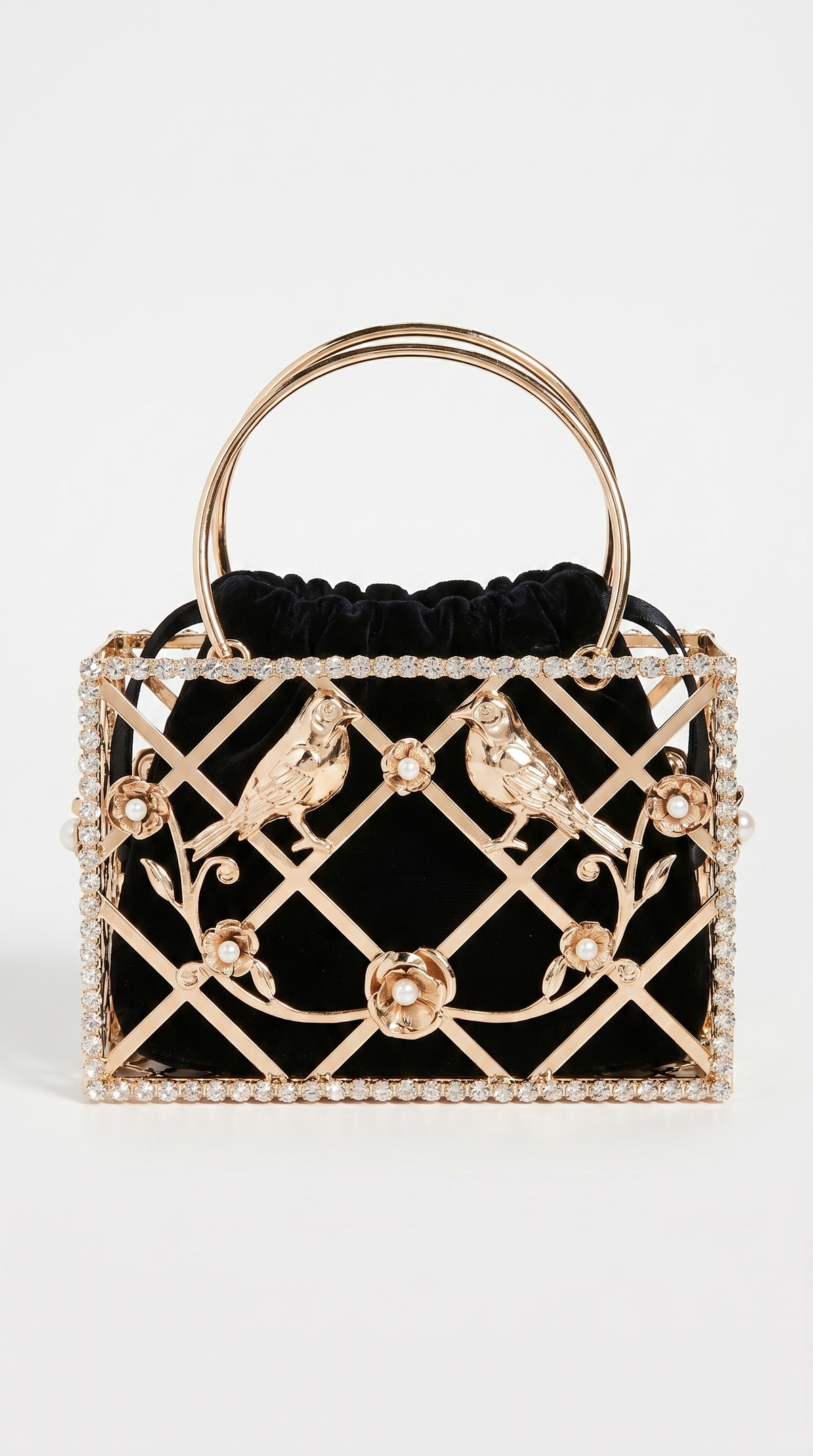 BOLSO JAULA DE CRISTAL NEGRO