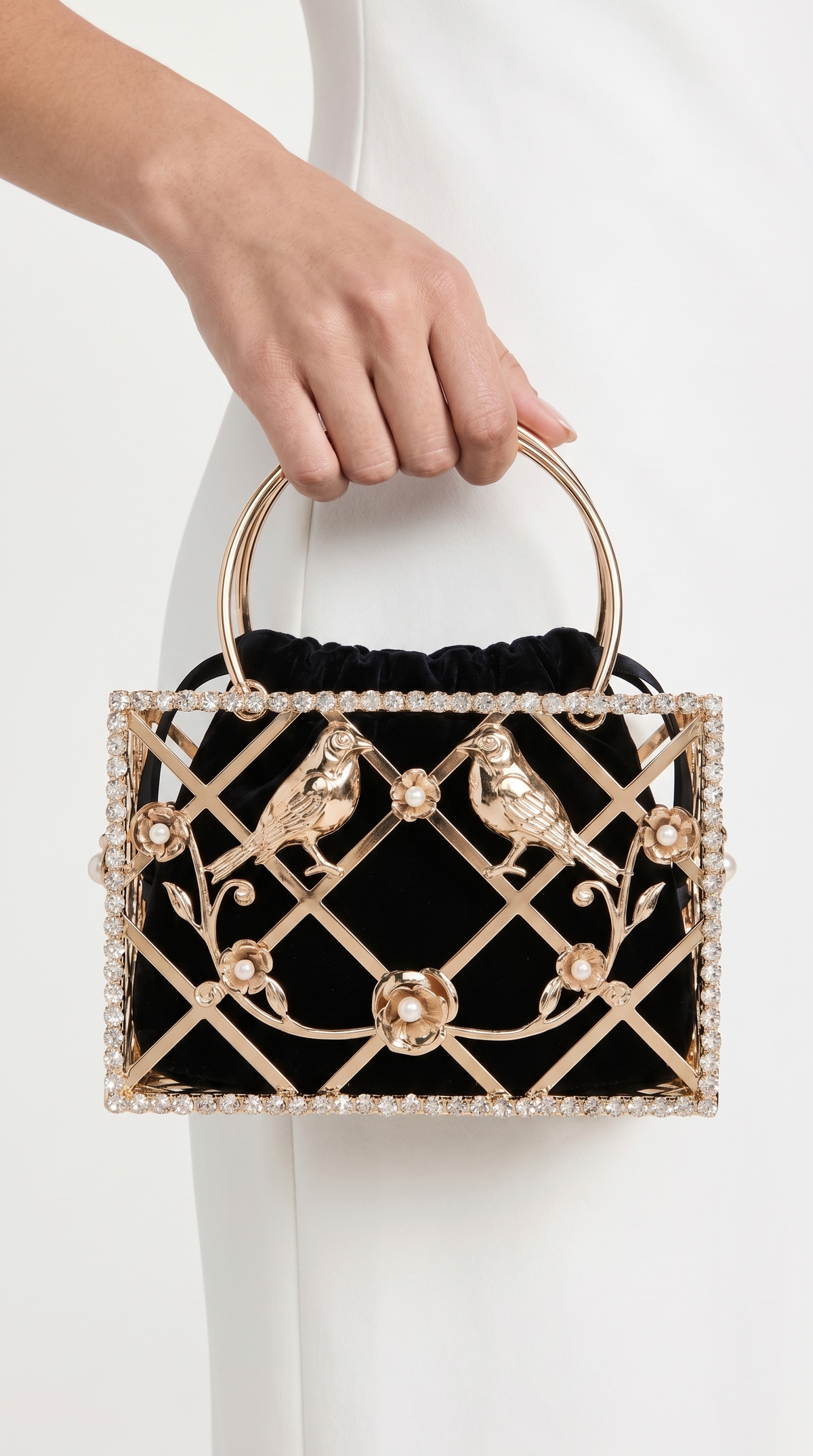 BOLSO JAULA DE CRISTAL NEGRO