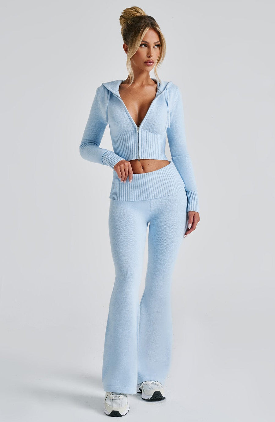 PANTALON DE PUNTO AZUL BEBE